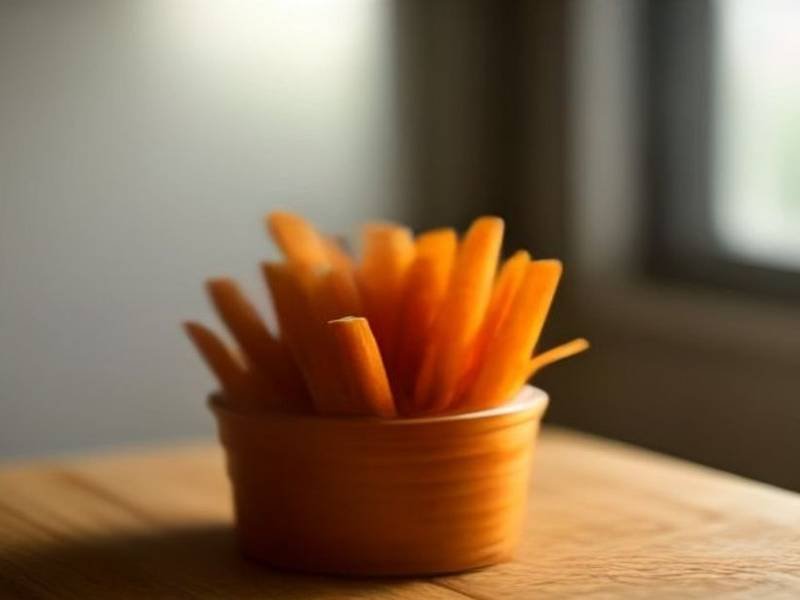 Illustration of Air Fryer Sweet Potato Fries, a healthy American recipe — sweet potato fries with cornstarch