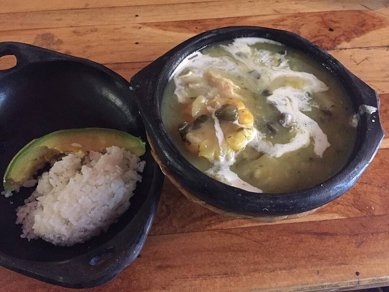 Ajiaco — Colombian dinner recipe, served and ready to eat