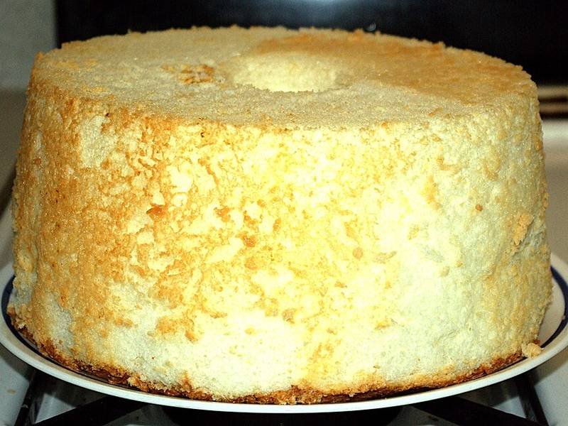 Angel Food Cake — American desserts recipe, served and ready to eat