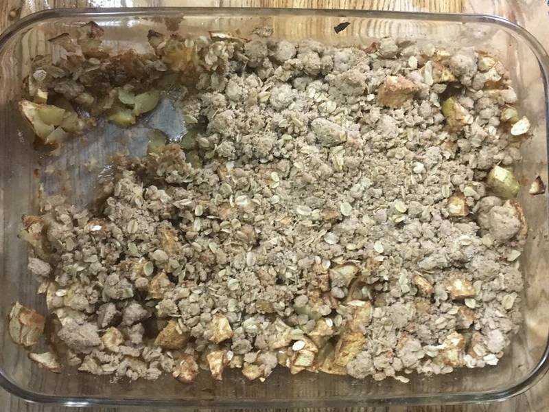 Apple Crumble — British desserts recipe, served and ready to eat