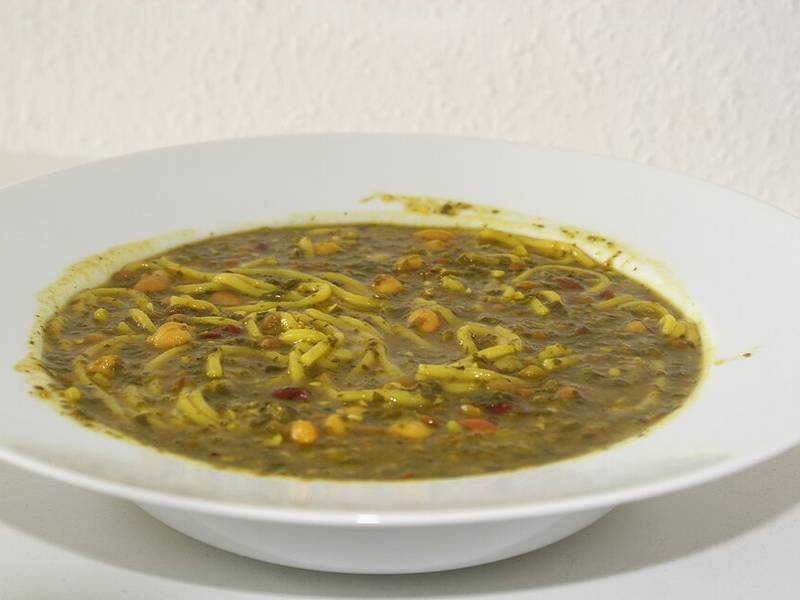Ash Reshteh — Persian lunch recipe, served and ready to eat