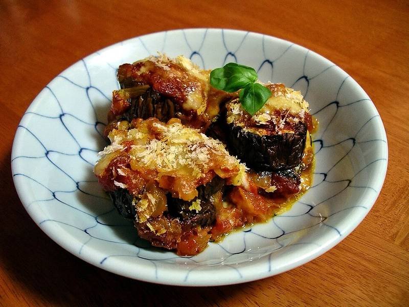 Griddled Aubergine Parmigiana — Italian dinner recipe, served and ready to eat