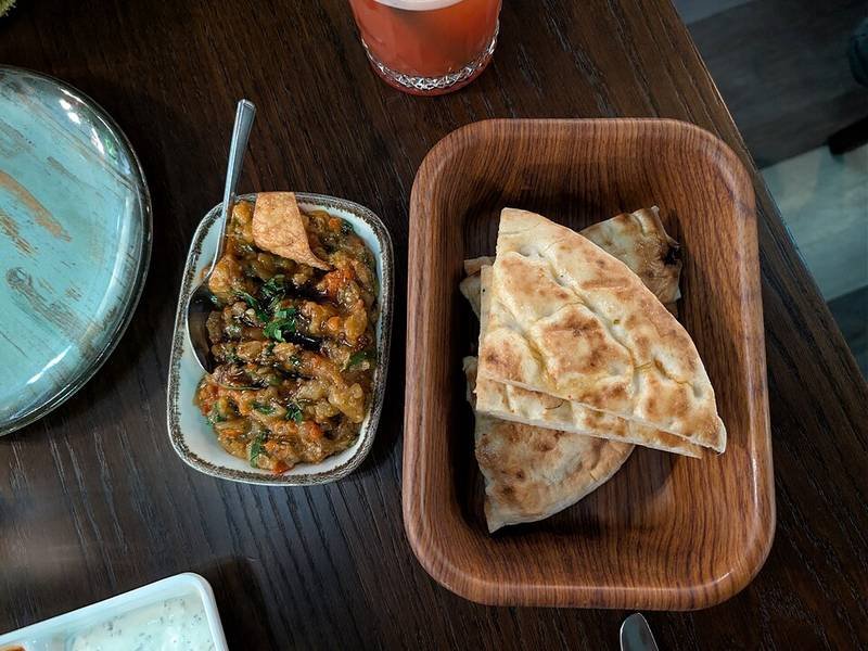 Baba Ganoush — Middle Eastern appetizers recipe, served and ready to eat