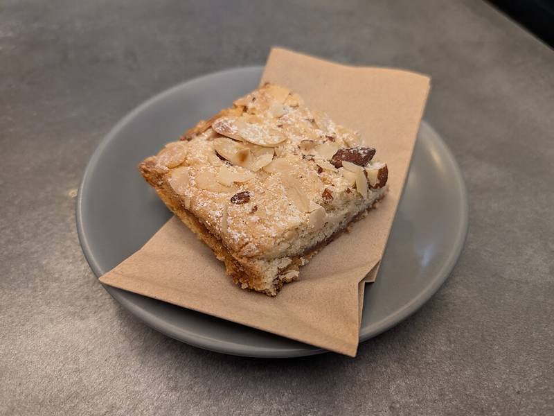 Bakewell Tart — British baking recipe, served and ready to eat