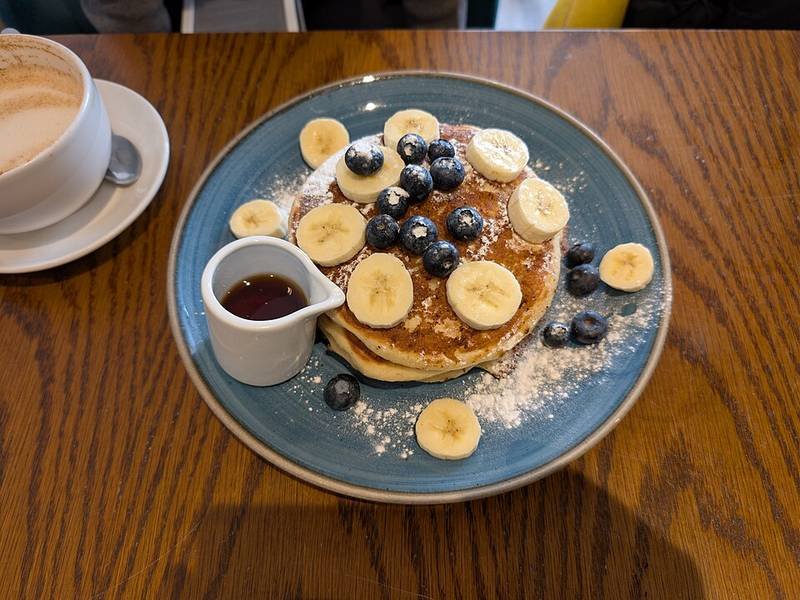 Banana Oat Pancakes — American breakfast recipe, served and ready to eat