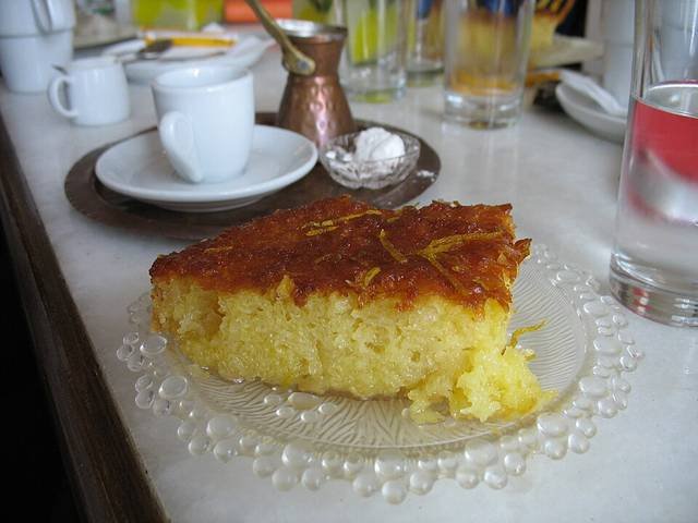 Ingredients and preparation for basbousa