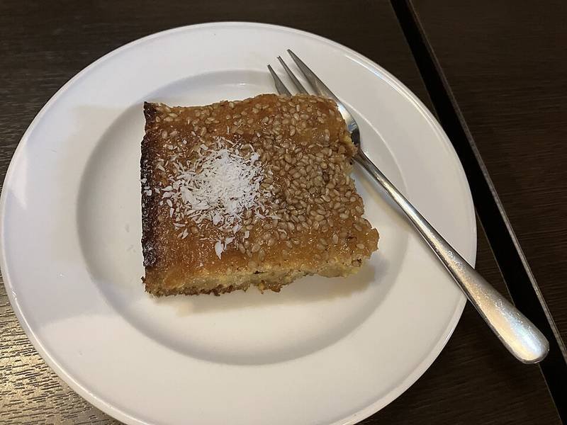 Basbousa — Middle Eastern desserts recipe, served and ready to eat