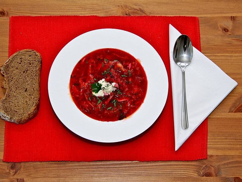 Beetroot Soup, a Polish lunch recipe