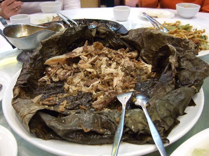 Beggar's Chicken — Chinese dinner recipe, served and ready to eat