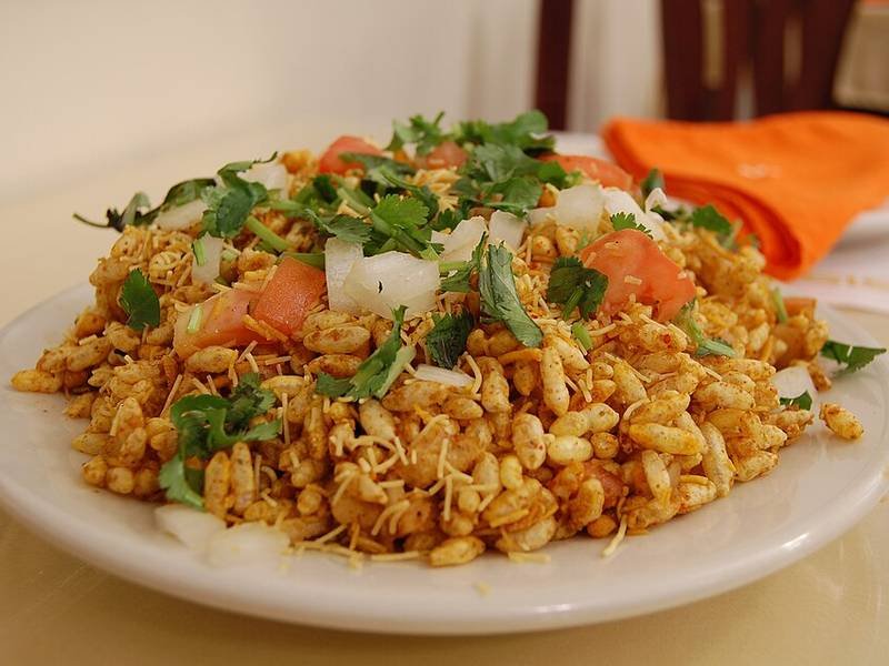 Bhel Puri — Indian appetizers recipe, served and ready to eat