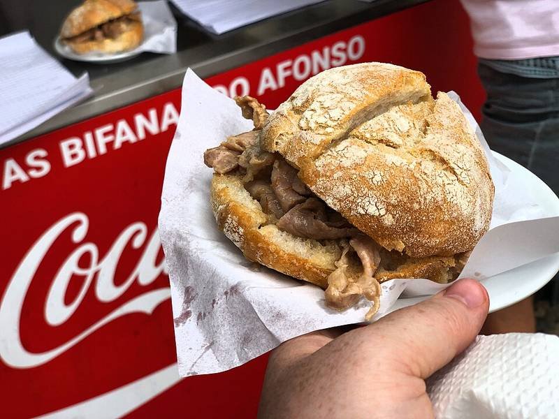 Bifana — Portuguese quick meals recipe, served and ready to eat
