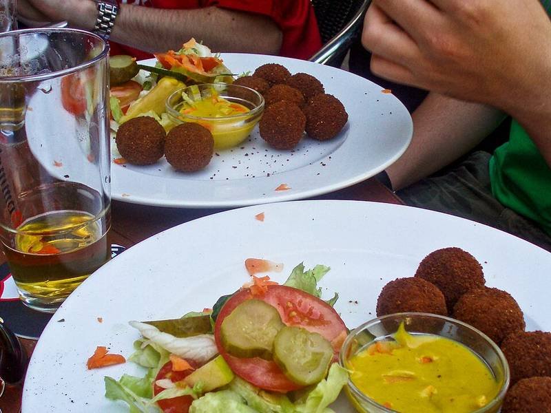 Bitterballen — Dutch appetizers recipe, served and ready to eat