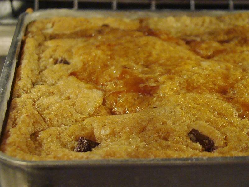 Brown Butter Blondies — American baking recipe, served and ready to eat