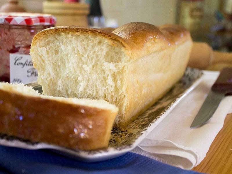 Brioche Loaf — French baking recipe, served and ready to eat