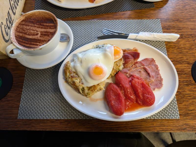 Bubble and Squeak — British breakfast recipe, served and ready to eat