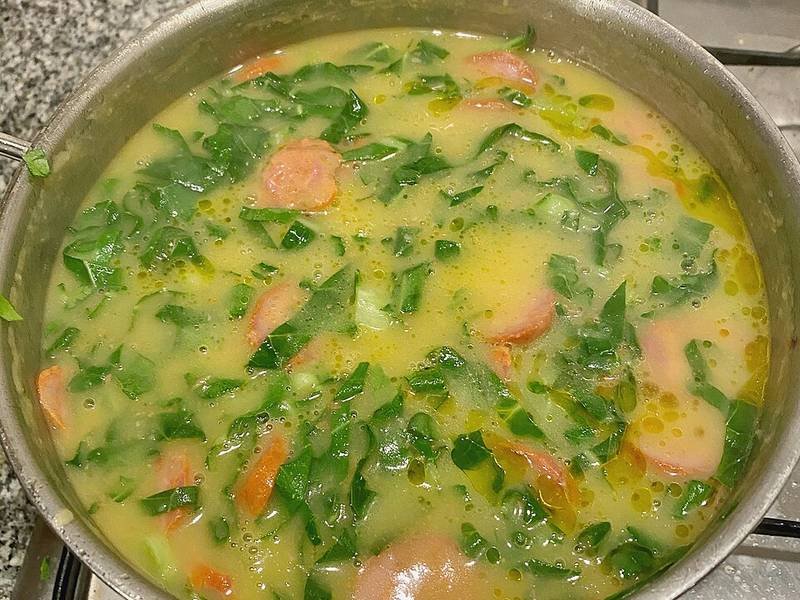 Caldo Verde — Portuguese healthy recipe, served and ready to eat