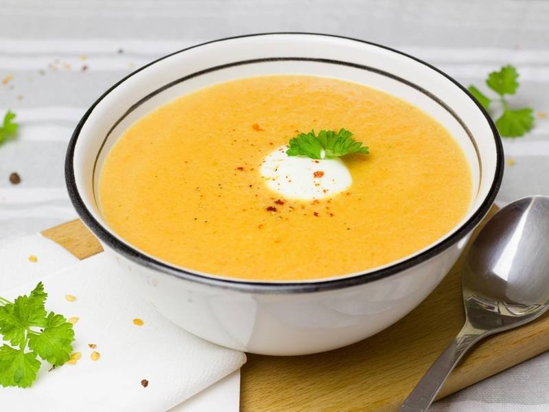Carrot Ginger Soup, an American lunch recipe — weight loss friendly carrot soup