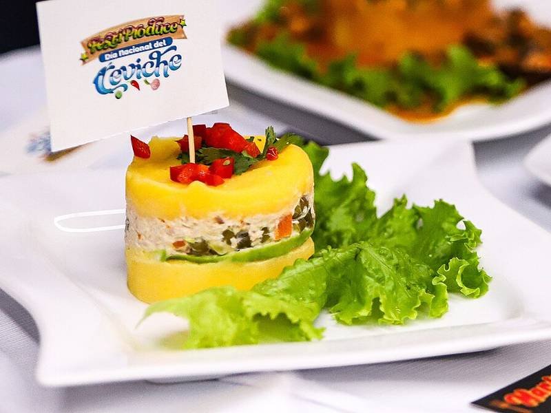 Causa Limeña — Peruvian appetizers recipe, served and ready to eat