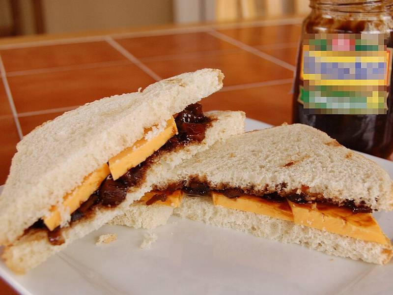 Cheese and Pickle Sandwich
