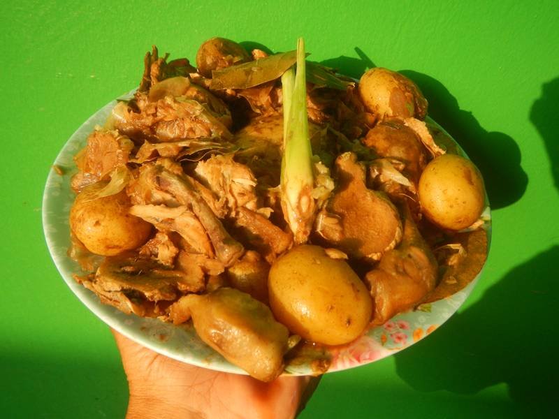 Chicken Adobo — Filipino dinner recipe, served and ready to eat