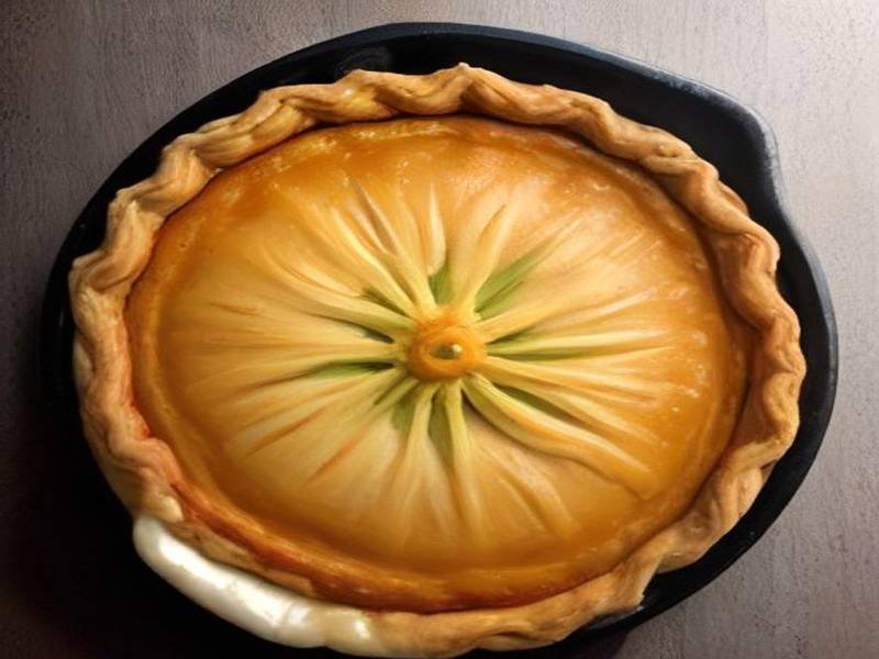 Chicken and Leek Pie — British dinner recipe, served and ready to eat