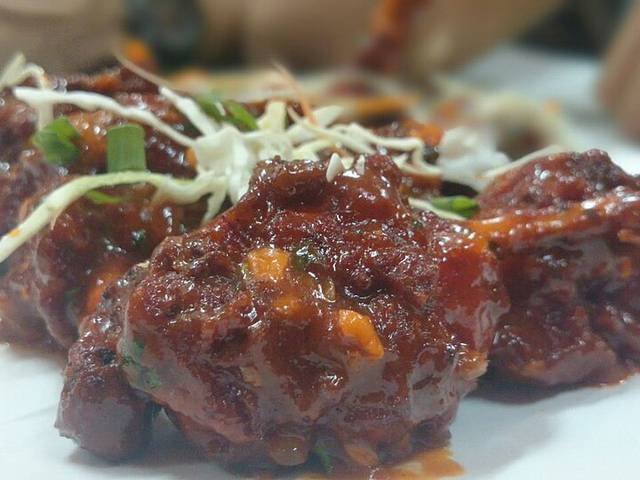 Ingredients and preparation for chicken lollipop