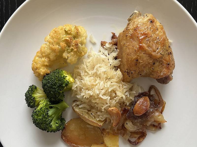 Chicken and Rice Protein Bowl — American dinner recipe, served and ready to eat