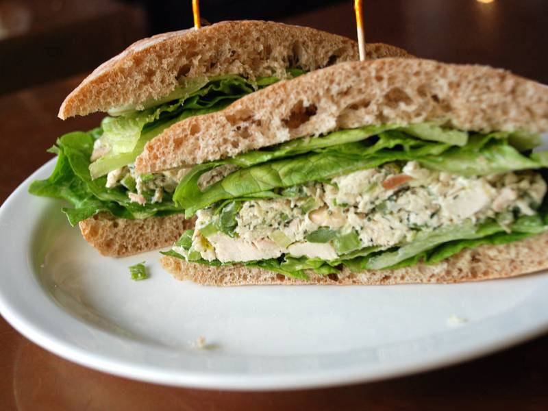 Chicken Salad Sandwich with Cranberries