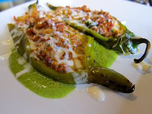 Ingredients and preparation for chile relleno
