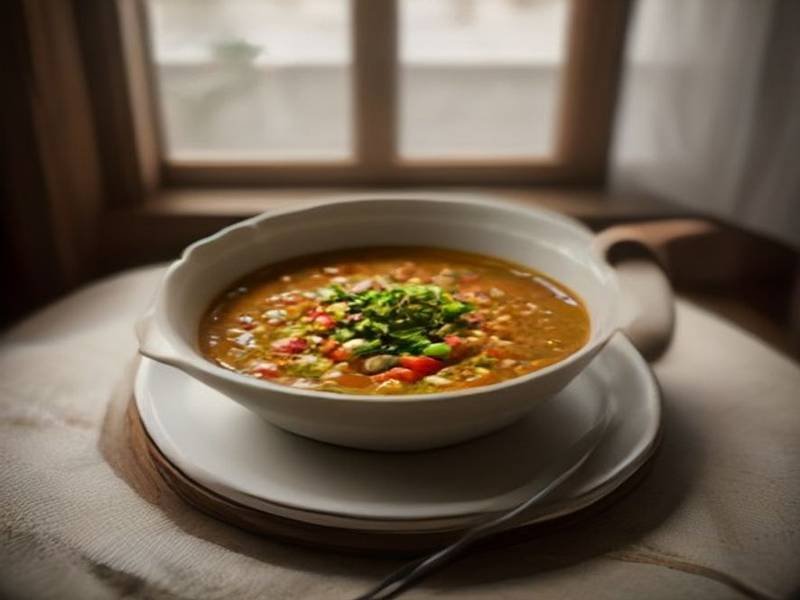 Chorba Frik — Tunisian lunch recipe, served and ready to eat