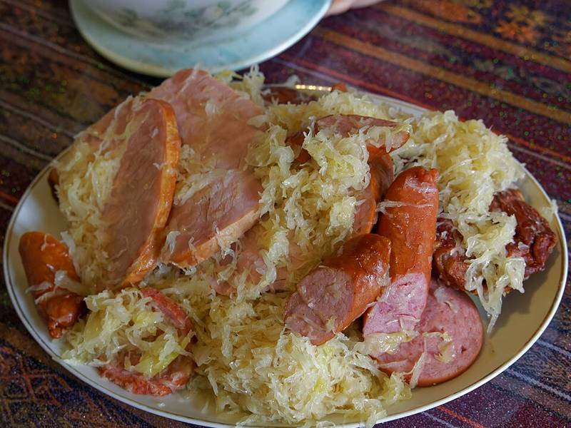 Choucroute Garnie — French dinner recipe, served and ready to eat