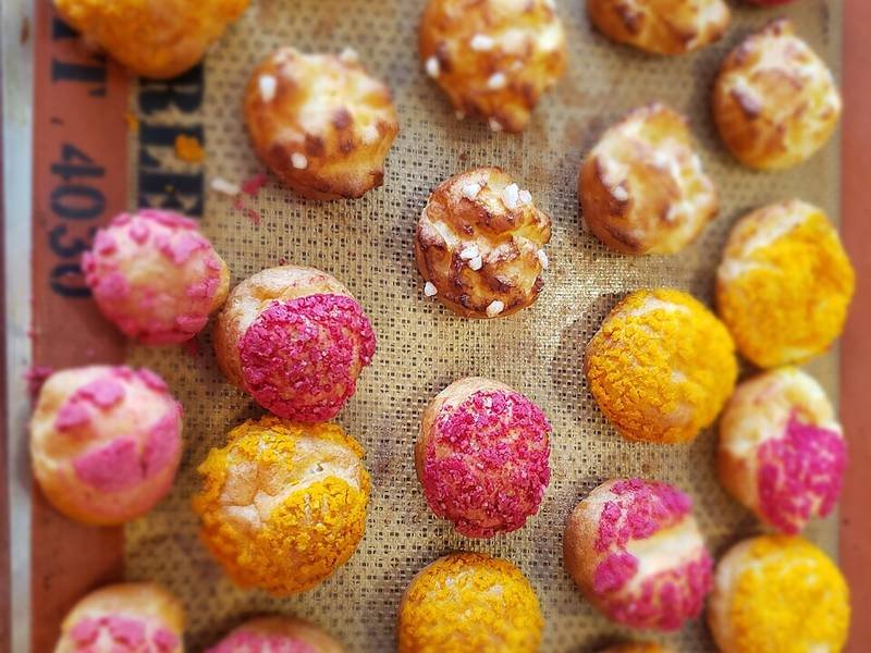 Chouquettes — French baking recipe, served and ready to eat
