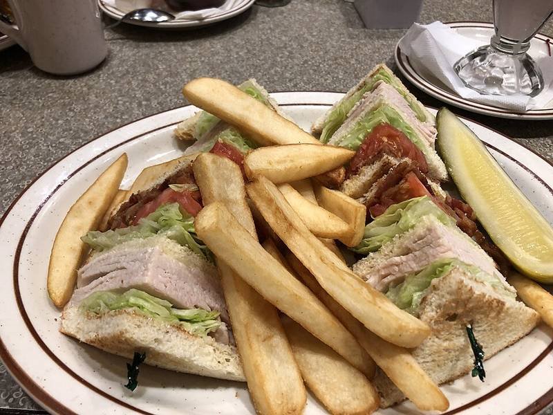 Club Sandwich — American lunch recipe, served and ready to eat