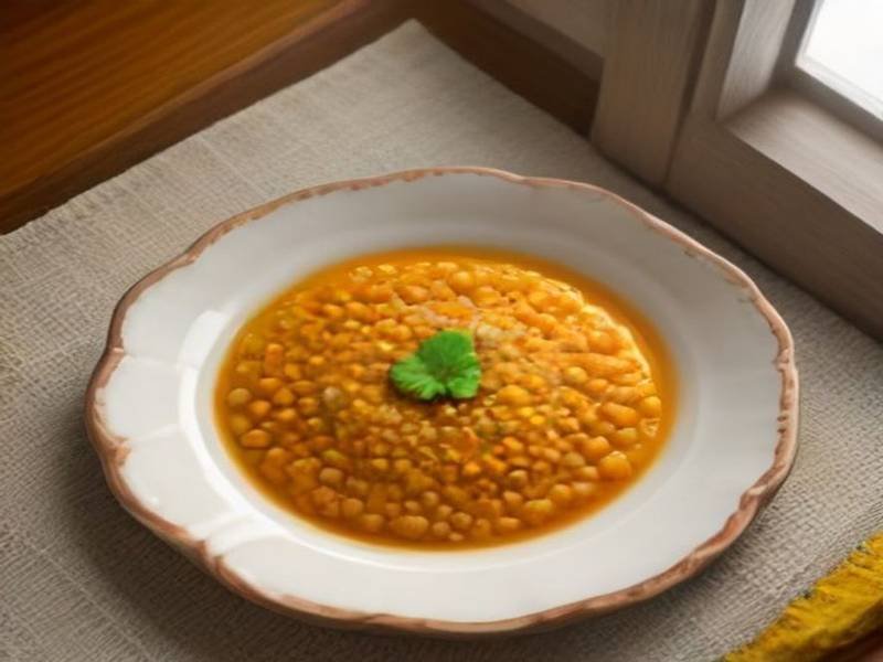 Coconut Dal — Sri Lankan dinner recipe, served and ready to eat
