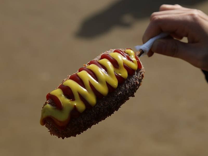 Corn Dogs — American quick meals recipe, served and ready to eat