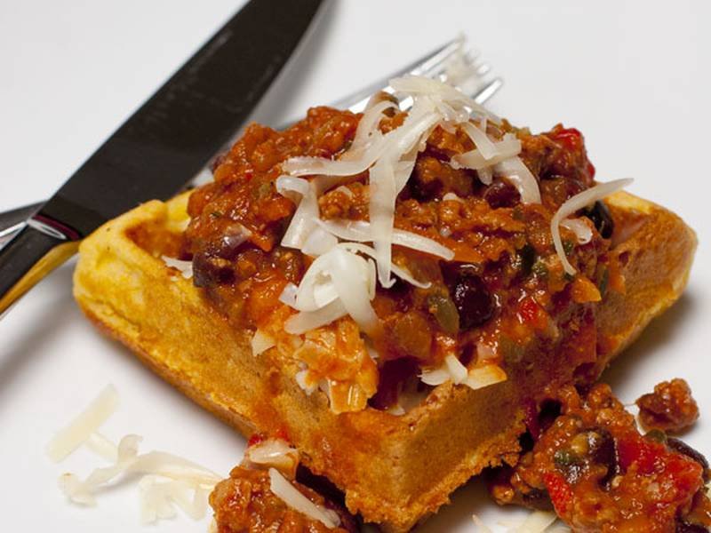 Cornbread Waffles, an American breakfast recipe