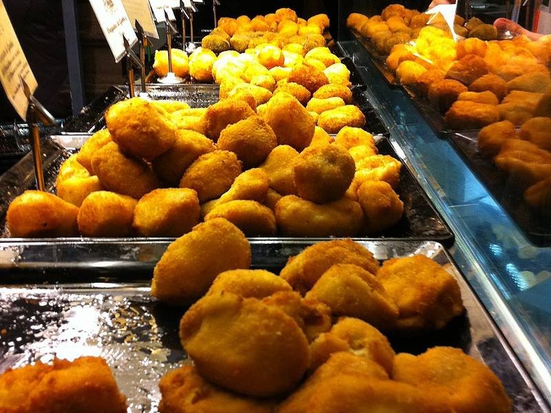Jamón Croquetas — Spanish appetizers recipe, served and ready to eat