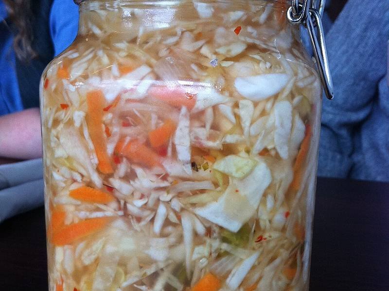 Curtido — Salvadoran healthy recipe, served and ready to eat