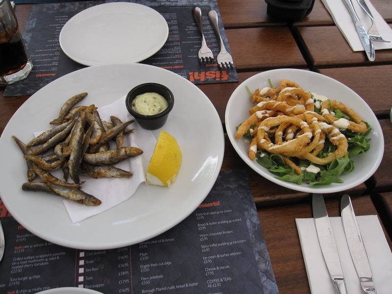Devilled Whitebait — British appetizers recipe, served and ready to eat