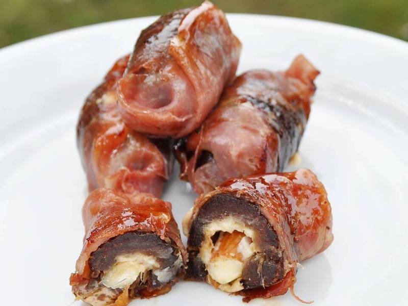 Devils on Horseback — British appetizers recipe, served and ready to eat