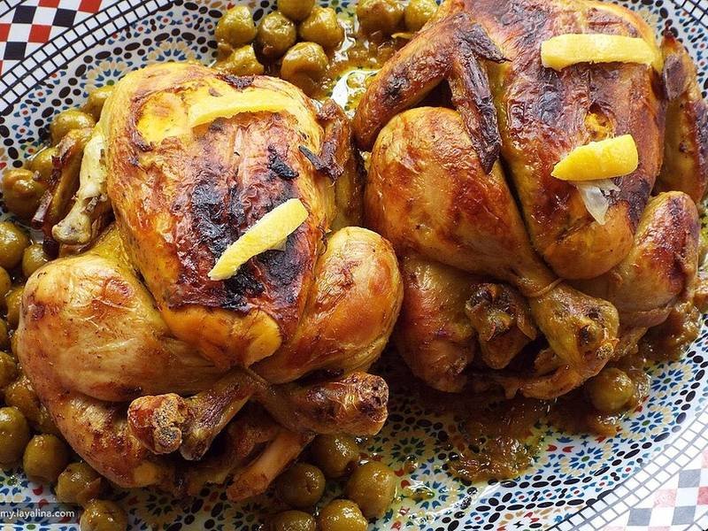 Djaj Mhammar — Lebanese dinner recipe, served and ready to eat