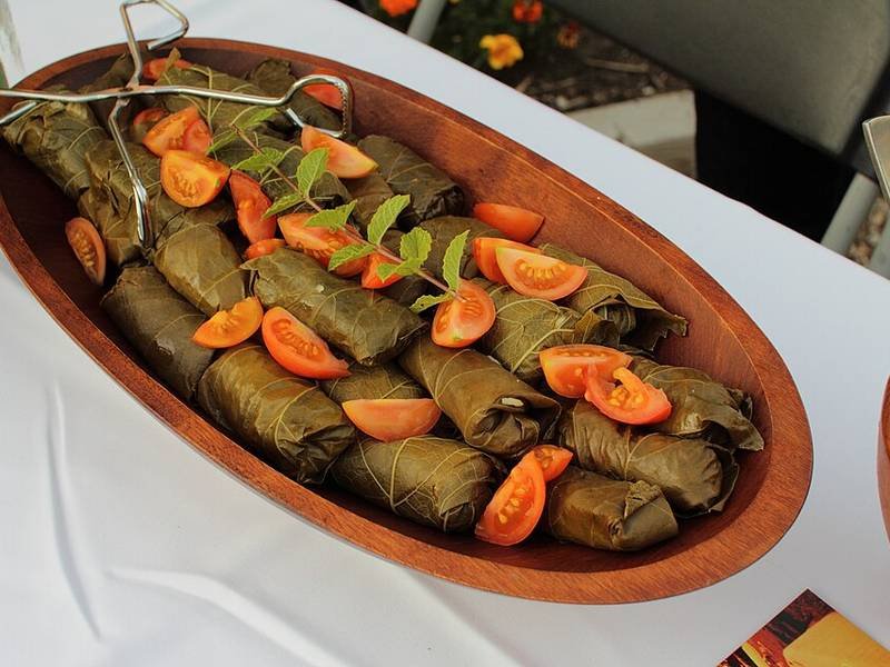 Dolmades — Greek appetizers recipe, served and ready to eat