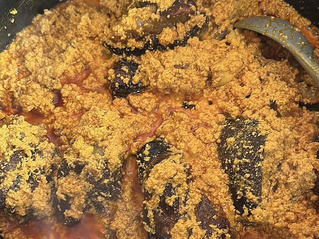 Ingredients and preparation for egusi soup
