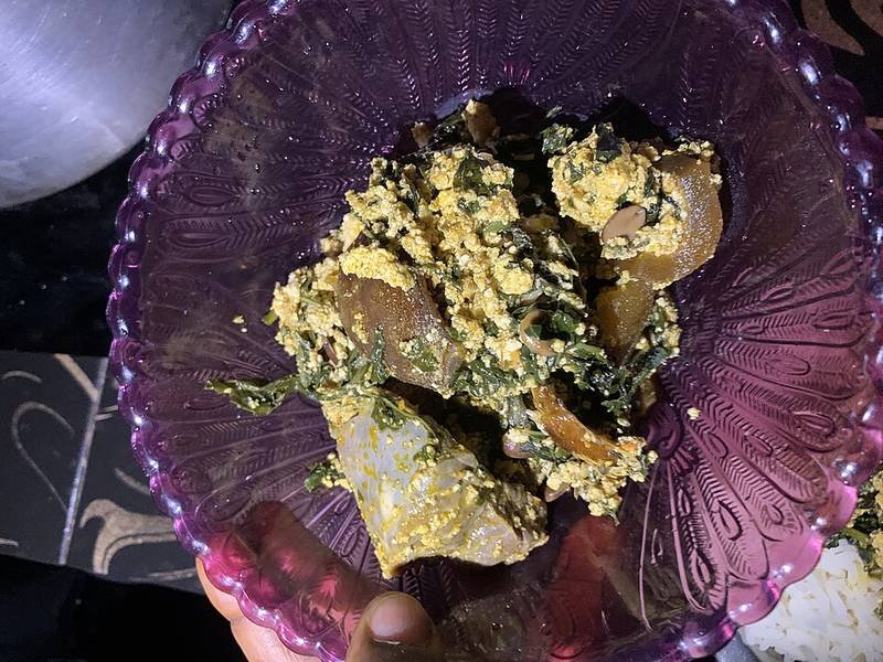 Egusi Soup — Nigerian dinner recipe, served and ready to eat