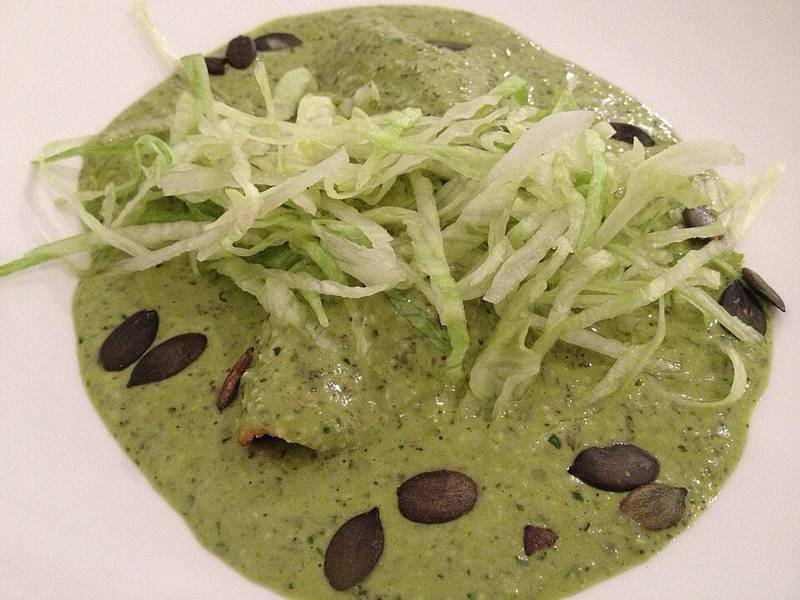 Enchiladas Verdes — Mexican dinner recipe, served and ready to eat