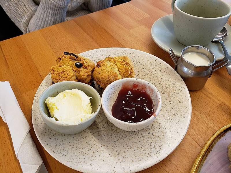 English Scones — British baking recipe, served and ready to eat