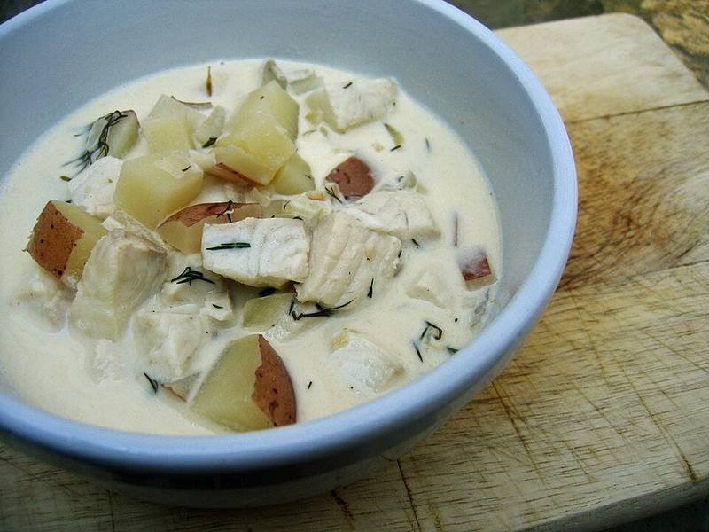 Fish Chowder, an American dinner recipe — budget seafood soup