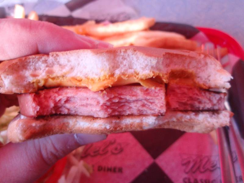 Fried Bologna Sandwich