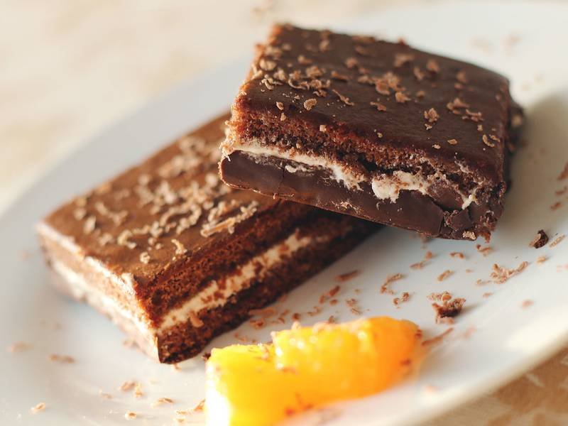 Fudgy Cocoa Brownies — American desserts recipe, served and ready to eat