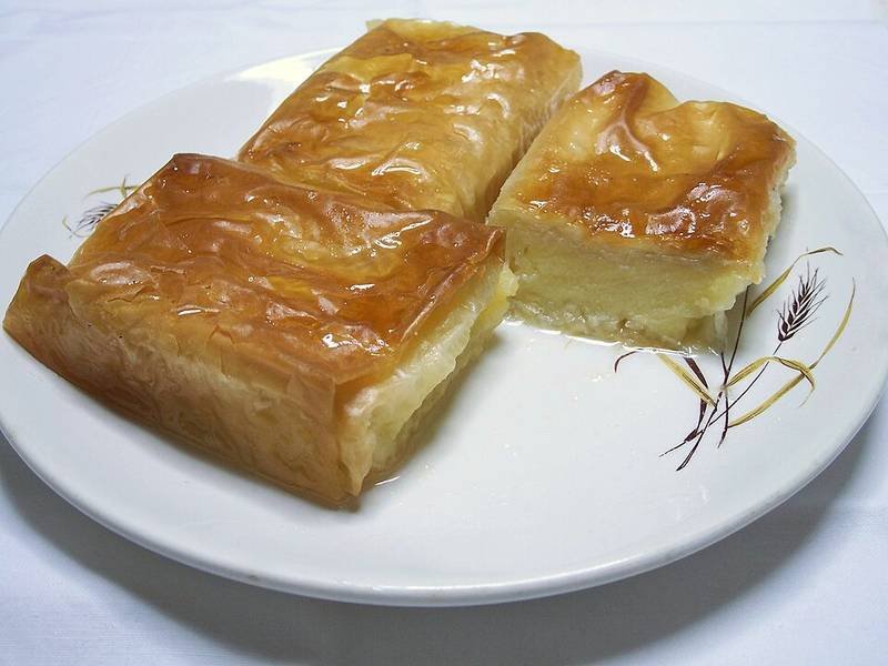 Galaktoboureko — Greek desserts recipe, served and ready to eat